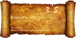 Koszoru Sára névjegykártya